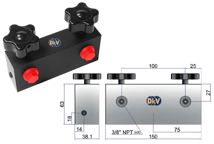 manifolds valve 2 port, vb201