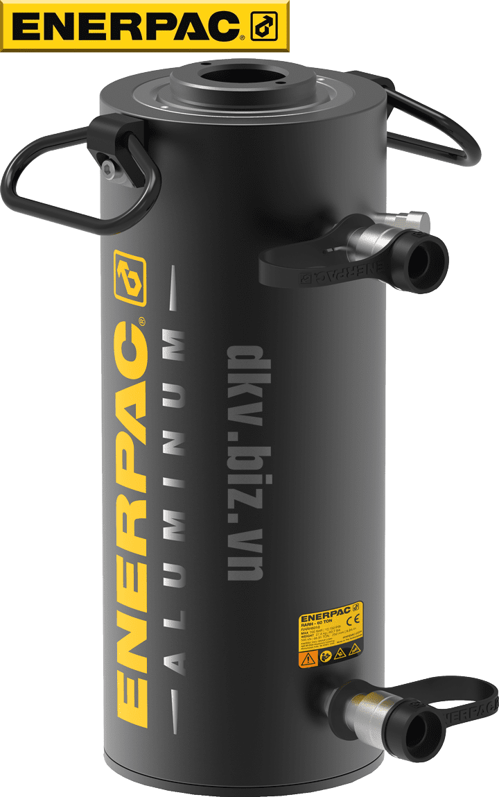 Kích thủy lực vỏ nhôm rỗng tâm hai chiều Enerpac RARH-302, Enerpac aluminum double acting hole hydraulic jack RARH-302