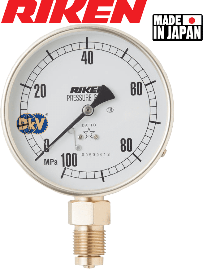 Đồng hồ áp kế thủy lực Riken AS150-100M, Riken pressure gauges AS150-100M