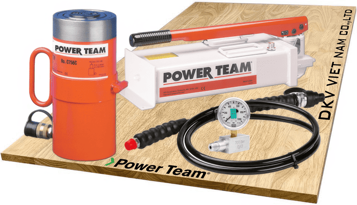 Bộ kích thủy lực Power Team C7513C, Bộ con đội thủy lực Power Team C7513C, Power Team hydraulic jack set C7513C