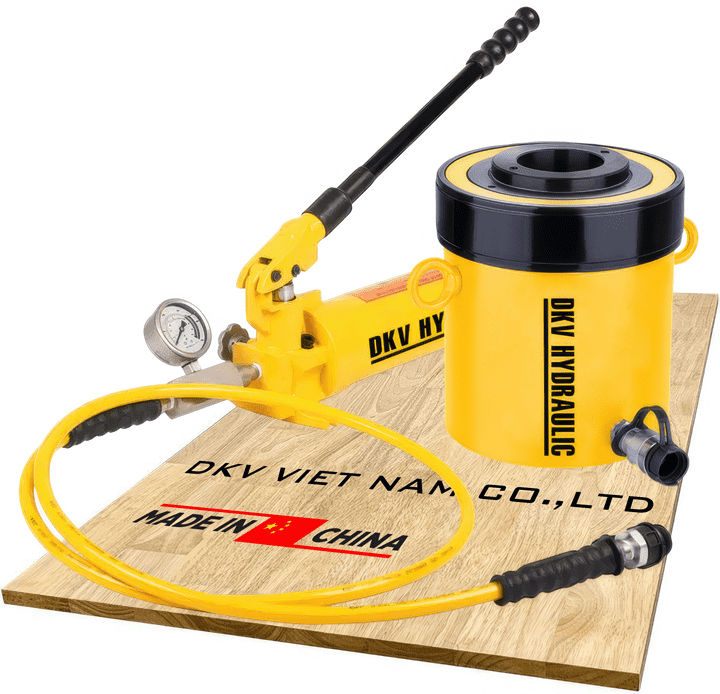 Bộ kích thủy lực rỗng tâm RCH-606, bộ con đội thủy lực rỗng tâm RCH-606, hollow hydraulic cylinder and hand pump set RCH-606