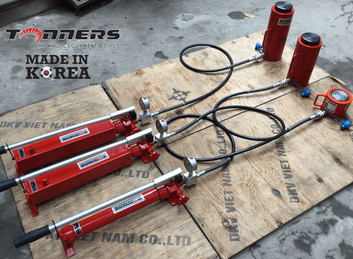 Bộ kích thủy lực Tonners DR-30300, Tonners hydraulic jack set DR-30300 là sự kết hợp giữa kích thủy lực Tonners DR-30300