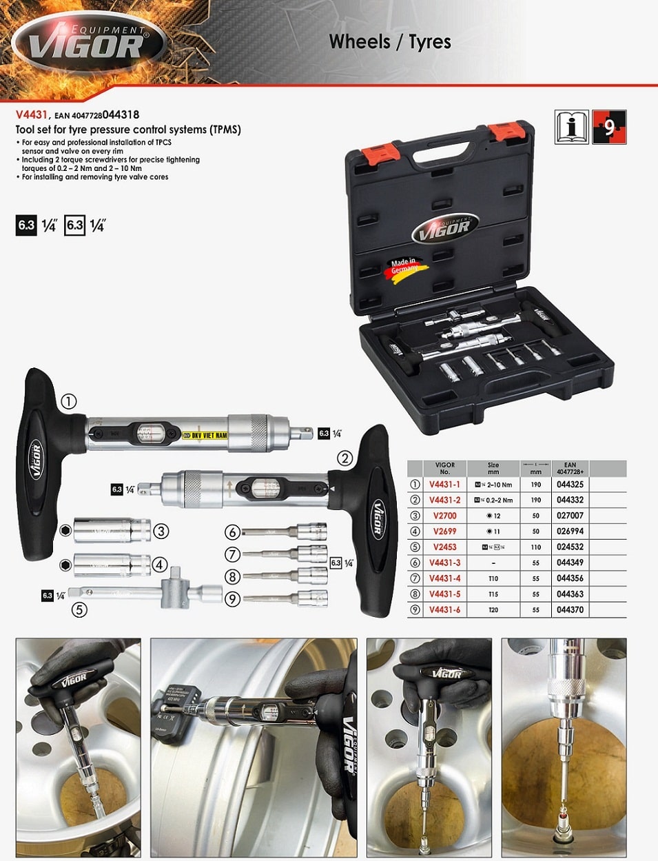 Bo to vit luc Vigor V4431, bo to vit siet luc Vigor V4431, Vigor torque screwdriver set v4431