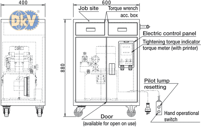 Bơm cờ lê thủy lực Osaka GH1/2-KTA, Osaka electric hydraulic torque wrench pump GH1/2-KTA