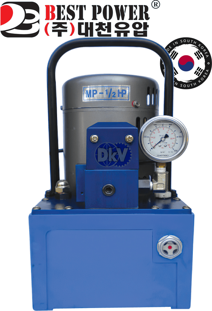 Bơm điện thủy lực Hàn Quốc Best Power DMP-1/2, Best Power electric hydraulic pump DMP-1/2