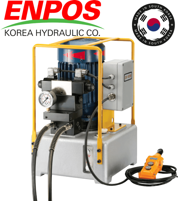 Bơm điện thủy lực Hàn Quốc Enpos KUP-1503-HG-8H(L), Enpos electric hydraulic pump KUP-1503-HG-8H(L)