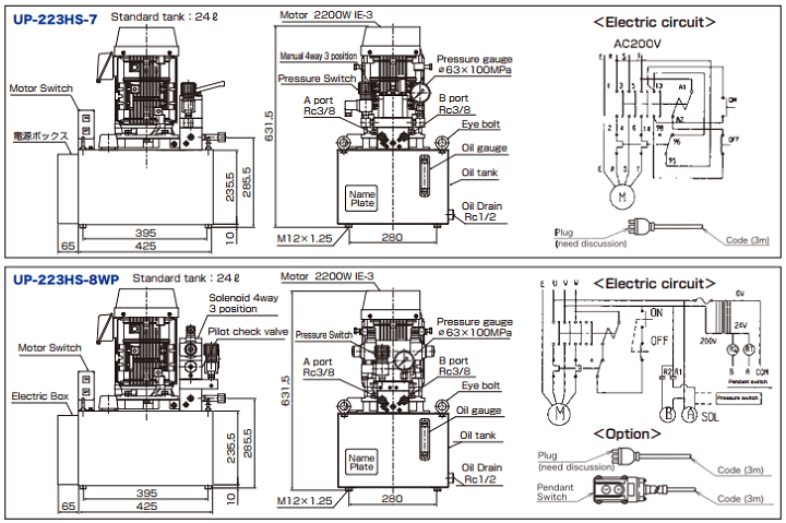 Bơm điện thủy lực Nittoh Power UP-223HS-0, Nittoh Power electric hydraulic pump UP-223HS-0