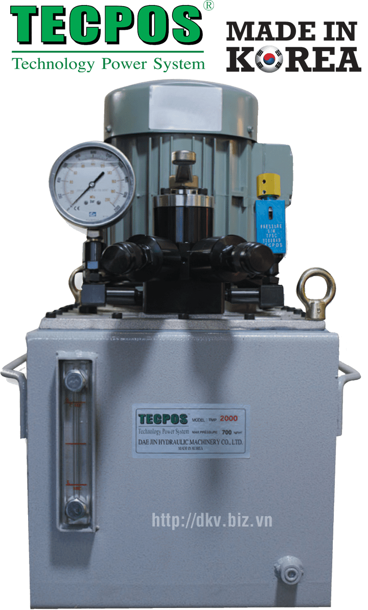 Bơm điện thủy lực Hàn Quốc Tecpos TMP 3-M, Tecpos electric hydraulic pump TMP 3-M