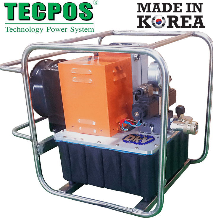 Bơm điện thủy lực Hàn Quốc Tecpos TMPB1-S, Tecpos electric hydraulic pump TMPB1-S