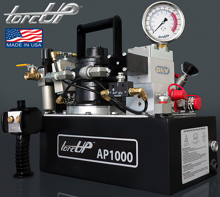 bom co le thuy luc TorcUP AP1000, TorcUP air hydraulic torque wrench pump AP1000