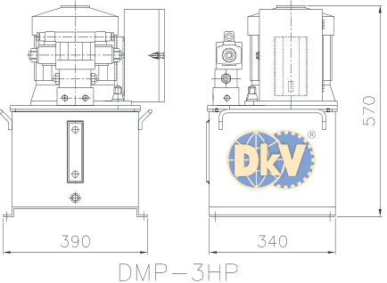 Bơm điện thủy lực Tonners DMP-3HPM, Tonners electric hydraulic pump DMP-3HPM