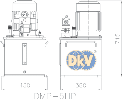 Bơm điện thủy lực Tonners DMP-5HPDS, Tonners electric hydraulic pump DMP-5HPDS