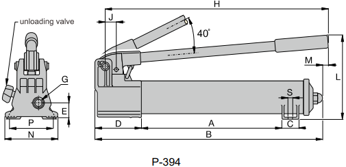 Bơm thủy lực Lasteko P-142, bơm tay thủy lực Lasteko P-142, Lasteko hydraulic pump P-142