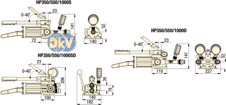 Bơm tay thủy lực Enerpac HP350SMIN, Enerpac lightweight hydraulic machine hand pump HP350SMIN