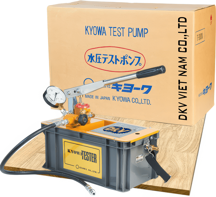 bom test ap luc nuoc kyowa t-500n, bom thu ap duong ong ap kyowa t-500n