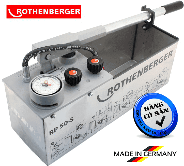 bom test ap luc nuoc rothenberger rp 50-s inox, bom thu ap luc nuoc rothenberger rp 50-s inox