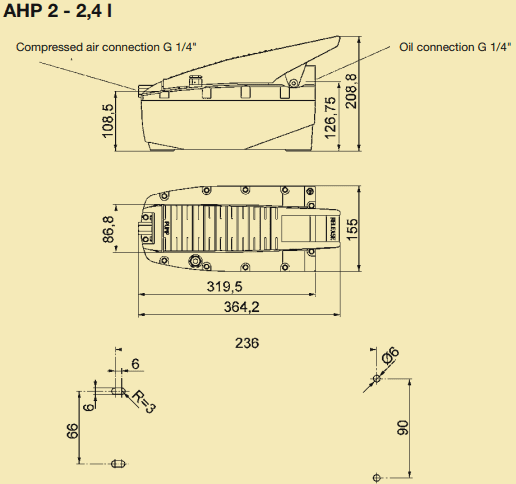 Bơm thủy lực Lukas LH 1/0,5-50, bơm tay thủy lực Lukas LH 1/0,5-50, Lukas hydraulic hand pump LH 1/0,5-50