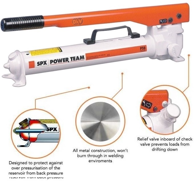 Bơm thủy lực Power Team P59 , bơm tay thủy lực Power Team P59 , Power Team hydraulic hand pump P59