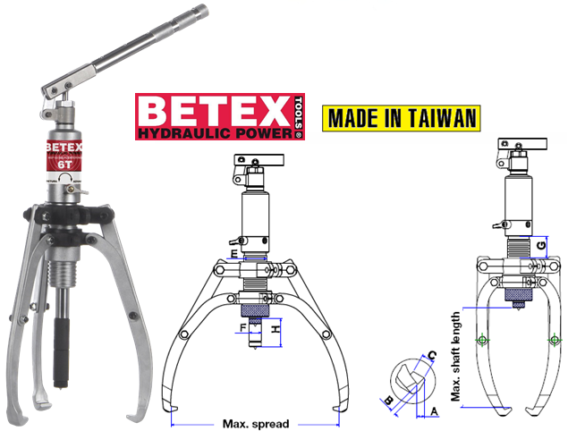 Cảo thủy lực Betex HSP 63, Betex hydraulic puller HSP 63