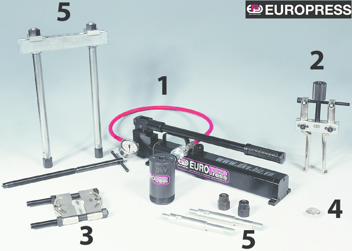 Bộ cảo thủy lực Europress UET10 , Europress hydraulic puller sets UET10