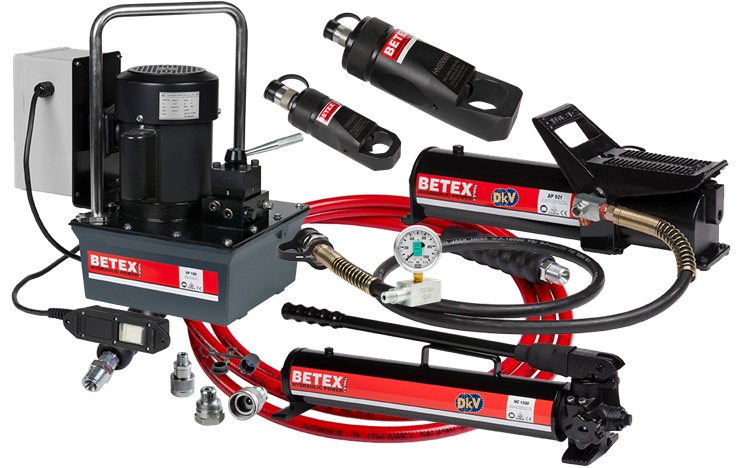 cắt đai ốc, cắt bulong, thủy lực, betex, hns2432, M16, M18, M20, M22, hà lan