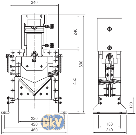 Bơm thủy lực Hàn Quốc Tonners DVFP-2A, Tonners hydraulic hand pump DVFP-2A