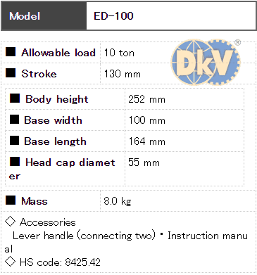 Con đội thủy lực Eagle ED-100, Eagle hydraulic bottle jack ED-100