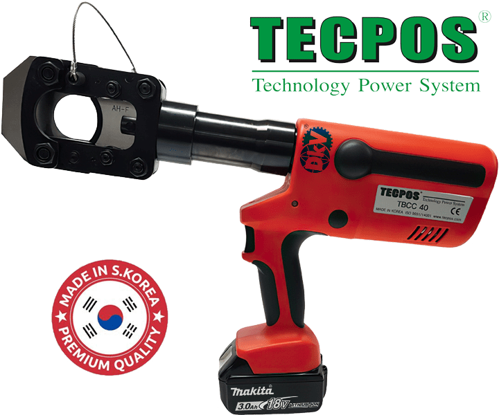 Kìm cắt cable thủy lực Tecpos TBCC55B, Tecpos battery operated cutting tools TBCC55B