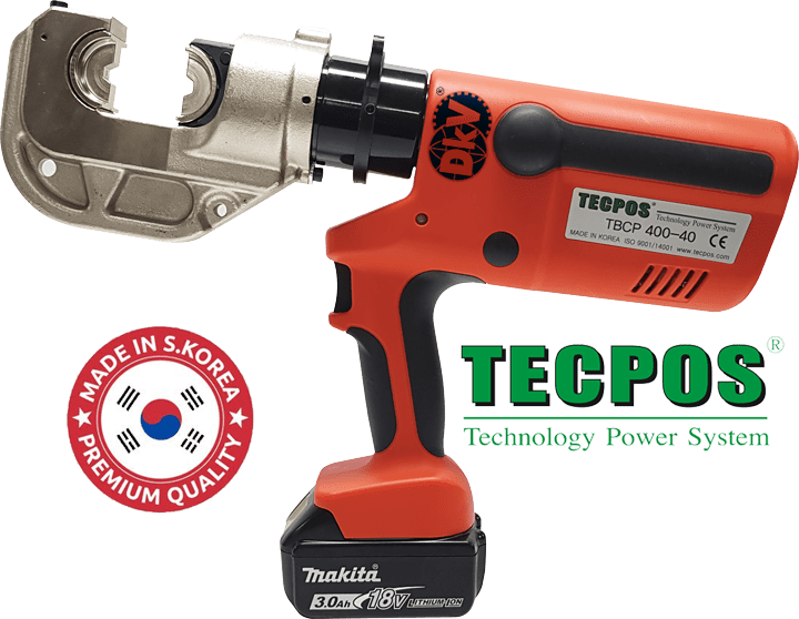 Kìm ép cốp thủy lực Tecpos TBCP400-40, Tecpos battery operated crimping tools TBCP400-40