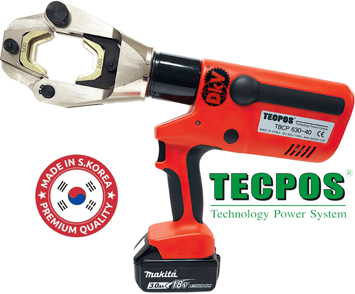 Kìm ép cốp thủy lực Tecpos TBCP630-40, Tecpos battery operated crimping tools TBCP630-40