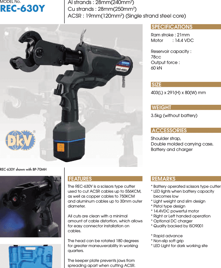 may cat thuy luc izumi rec-630y, izumi generation battery operated tools (cutters) rec-630y