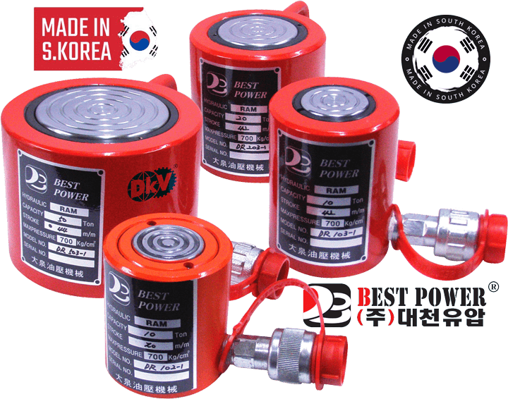 Kích thủy lực ngắn Best Power DRST-10050 , Best Power short hydraulic jack DRST-10050