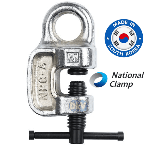 Kẹp tôn ngang National clamp NPC-A(1 ton, 0 - 25 mm), National clamp screw lifting clamps for steel NPC-A(1 ton, 0 - 25 mm)