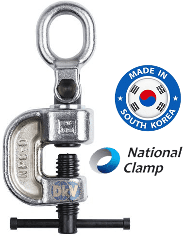 Kẹp tôn ngang National clamp NPC-DB (1.5 ton, 0 - 25 mm), National clamp screw lifting clamps for steel NPC-DB (1.5 ton, 0 - 25 mm)