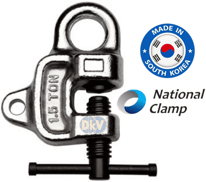 Kẹp tôn ngang National clamp NPC-T (5 ton, 0 - 50 mm), National clamp screw lifting clamps for steel NPC-T (5 ton, 0 - 50 mm)