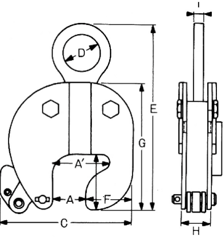 Kẹp tôn Eagle clamp AMS-500, Eagle clamp lifting clamps for steel AMS-500