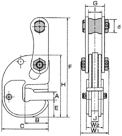 Kẹp tôn Eagle clamp AMS-500, Eagle clamp lifting clamps for steel AMS-500
