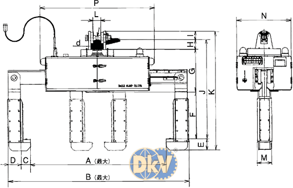 Kẹp tôn Eagle clamp AMS-500, Eagle clamp lifting clamps for steel AMS-500