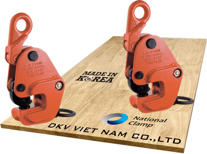 Kẹp tôn ngang National Clamp NGC-H (5 ton, 0 - 40 mm), National Clamp horizontal lifting clamps for steel NGC-H (5 ton, 0 - 40 mm)