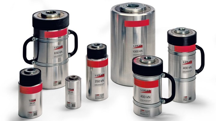 Kích thủy lực rỗng tâm Lukas LZMH 40/100-37, con đội thủy lực Lukas LZMH 40/100-37, Lukas hole hydraulic jack LZMH 40/100-37