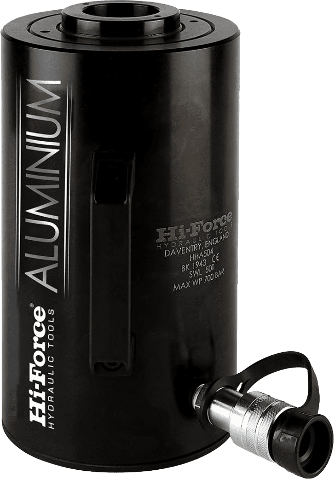 Kích thủy lực Hi-Force HHA504, kích thủy lực rỗng tâm vỏ nhôm Hi-Force HHA504, Hi-Force Aluminum Single acting hollow hydraulic jack HHA504