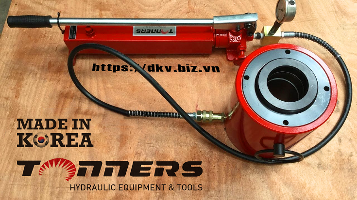 bo kich thuy luc rong tam Tonners DCH-100100, Tonners hollow hydraulic jack DCH-100100 set
