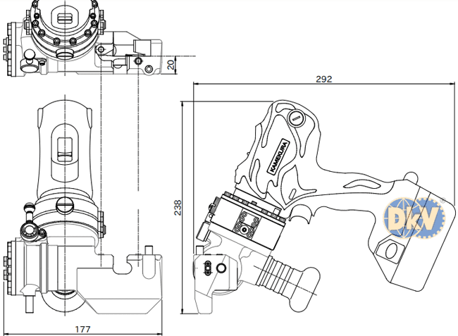 Máy cắt thép thủy lực Kamekura DW-408B, Kamekura cordless hard cutter DW-408B