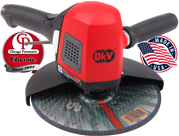 Máy mài góc khí nén Chicago Pneumatic CP3349-SALAVEL, Chicago Pneumatic vertical grinder CP3349-SALAVEL