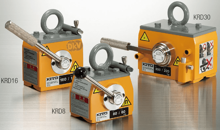 Nam châm cẩu hàng Kito KRD8, Kito permanent lifting magnet KRD8