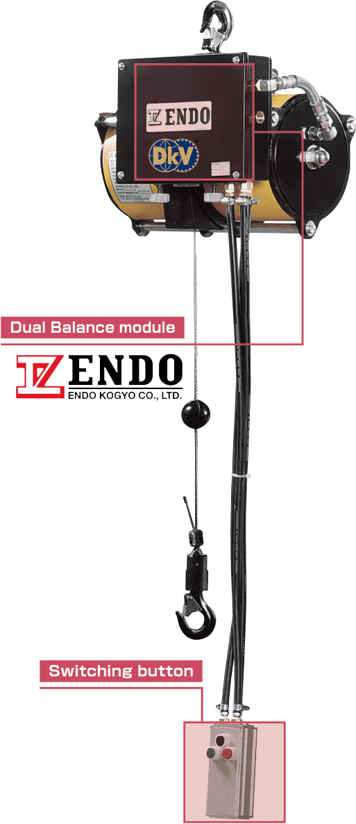 Pa lăng cân bằng khí nén Endo EHB-50S + BC2, Endo peumatic balancer EHB-50S + BC2