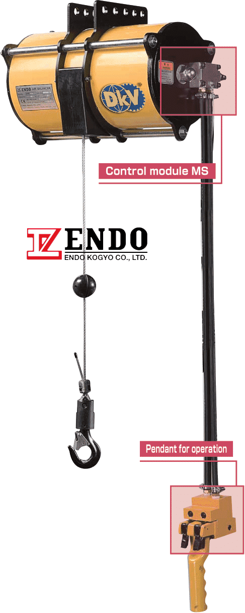 Pa lăng cân bằng khí nén Endo EHB-85 + MS, Endo peumatic balancer EHB-85 + MS