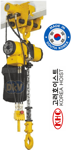 Pa lăng xích khí nén Korea Hoist KA1M-025, Korea Hoist peumatic chain hoists KA1M-025