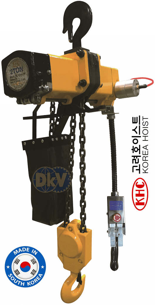 Pa lăng xích khí nén Korea Hoist KA2S-200, Korea hoist peumatic chain hoists KA2S-200