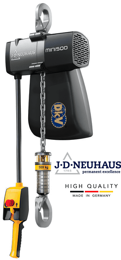 Pa lăng xích khí nén JDN MINI 250-SP, JDN peumatic chain hoists MINI 250-SP